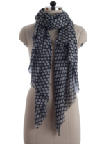 Elsa Grey Polka Dot Fashion Scarf